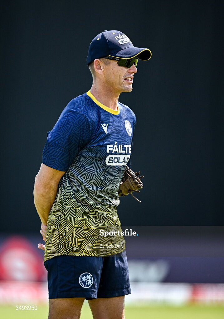 26 June 2026; Ireland head coach Heinrich Malan before match one of the Spinny Cup Men's T20 International series between Ireland and India at Stormont in Belfast. Photo by Seb Daly/Sportsfile