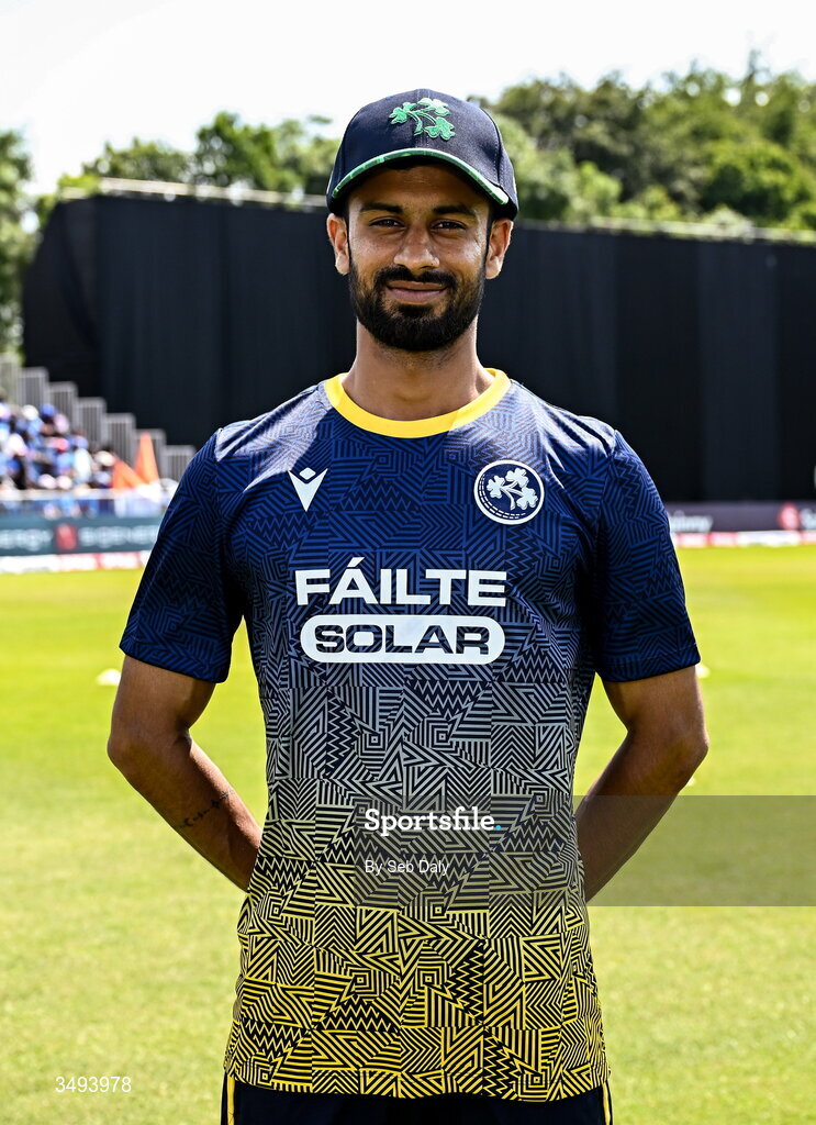 26 June 2026; Ireland debutant Jai Moondra before match one of the Spinny Cup Men's T20 International series between Ireland and India at Stormont in Belfast. Photo by Seb Daly/Sportsfile