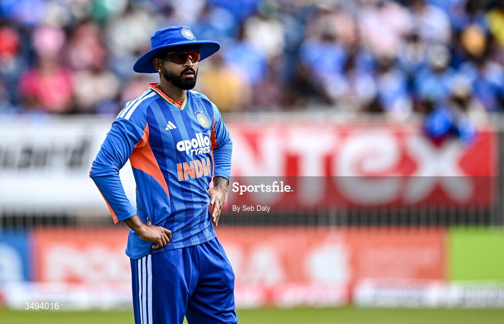 26 June 2026; India captain Shreyas Iyer during match one of the Spinny Cup Men's T20 International series between Ireland and India at Stormont in Belfast. Photo by Seb Daly/Sportsfile