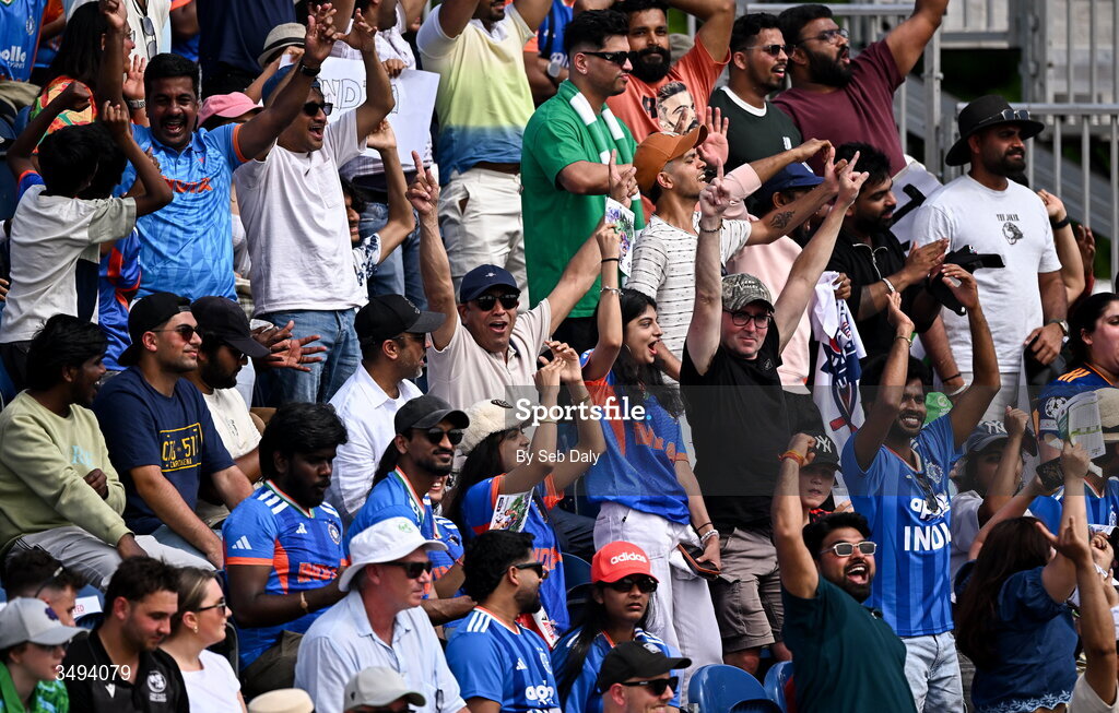 26 June 2026; Spectators during match one of the Spinny Cup Men's T20 International series between Ireland and India at Stormont in Belfast. Photo by Seb Daly/Sportsfile