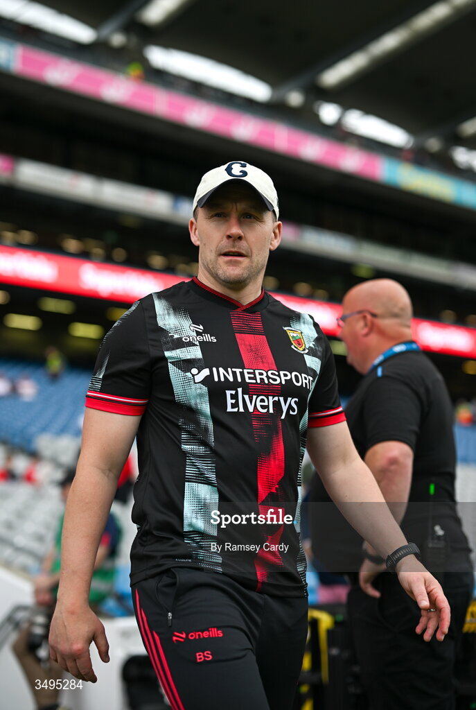 27 June 2026; Mayo manager Andy Moran before the GAA Football All-Ireland Senior Championship quarter-final match between Cork and Mayo at Croke Park in Dublin. Photo by Ramsey Cardy/Sportsfile