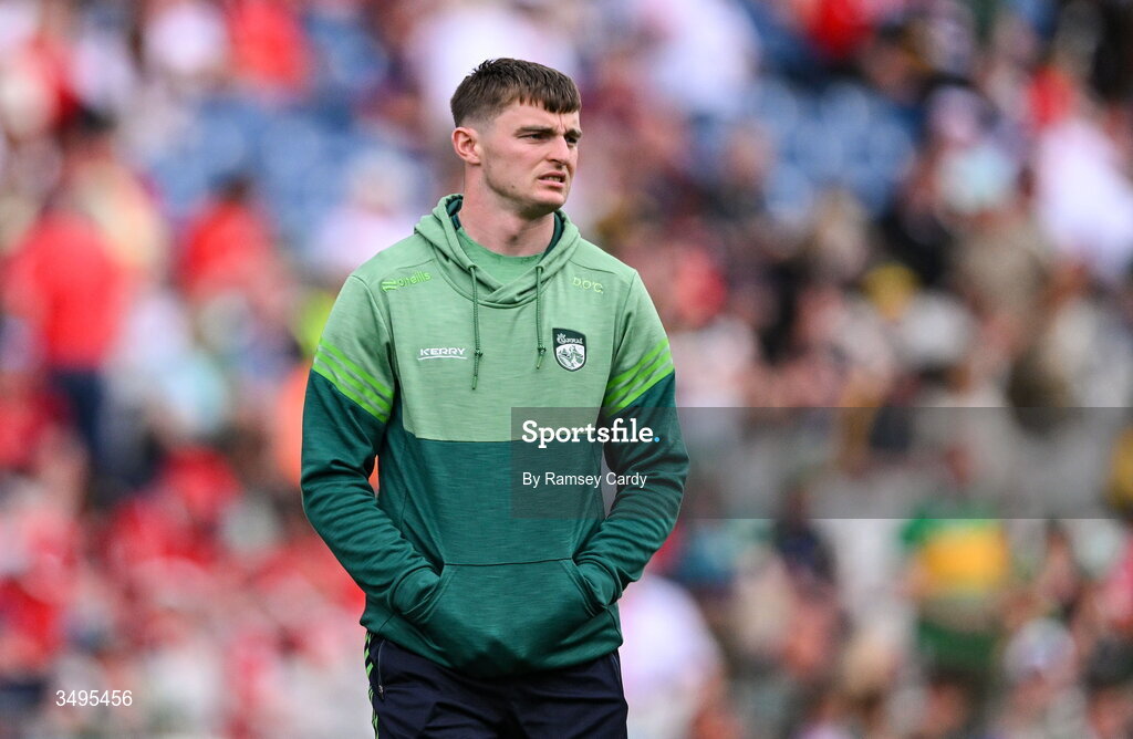 27 June 2026; Diarmuid O'Connor of Kerry before the GAA Football All-Ireland Senior Championship quarter-final match between Kerry and Tyrone at Croke Park in Dublin. Photo by Ramsey Cardy/Sportsfile