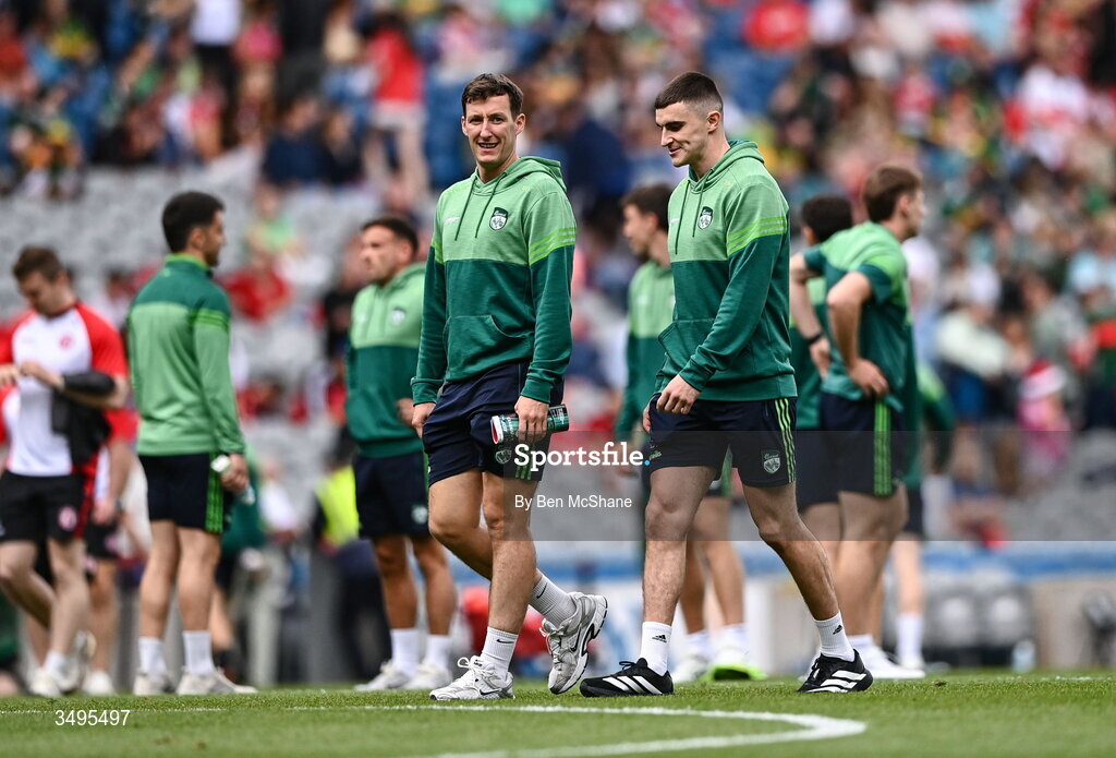 27 June 2026; Seán O'Shea of Kerry before the GAA Football All-Ireland Senior Championship quarter-final match between Kerry and Tyrone at Croke Park in Dublin. Photo by Ben McShane/Sportsfile