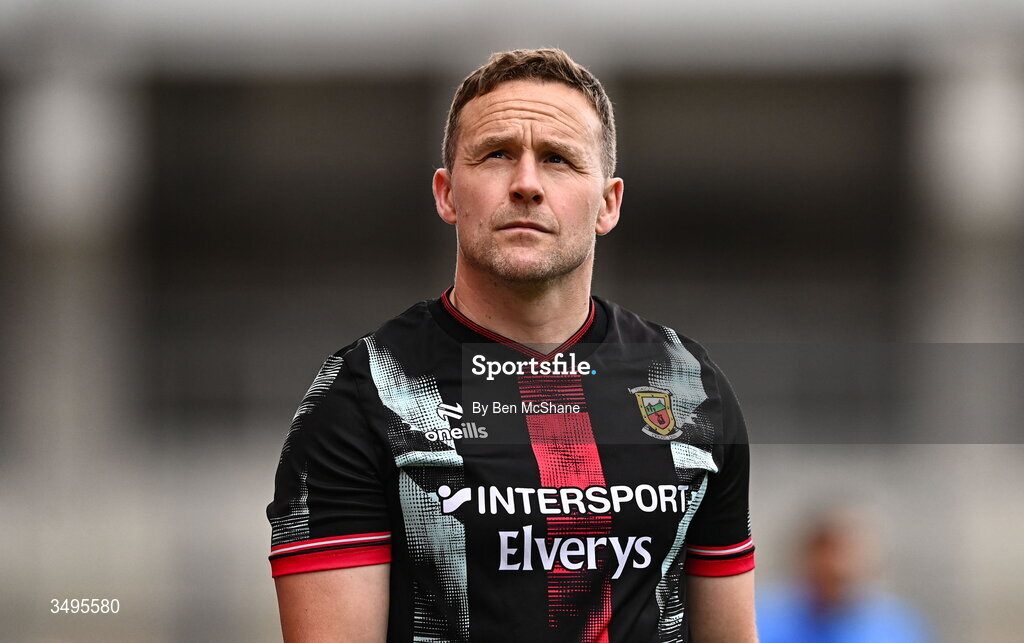 27 June 2026; Mayo manager Andy Moran during the GAA Football All-Ireland Senior Championship quarter-final match between Cork and Mayo at Croke Park in Dublin. Photo by Ben McShane/Sportsfile