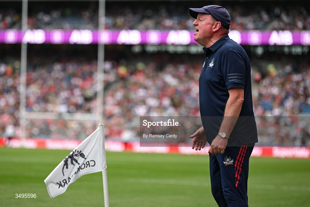 27 June 2026; Cork manager John Cleary during the GAA Football All-Ireland Senior Championship quarter-final match between Cork and Mayo at Croke Park in Dublin. Photo by Ramsey Cardy/Sportsfile
