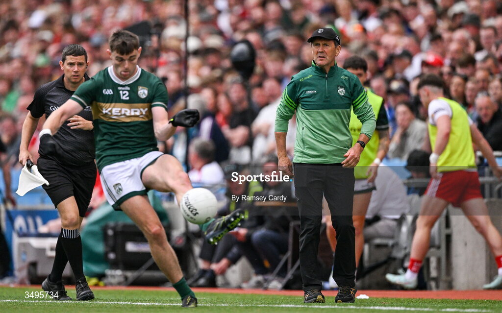 27 June 2026; Kerry manager Jack O'Connor during the GAA Football All-Ireland Senior Championship quarter-final match between Kerry and Tyrone at Croke Park in Dublin. Photo by Ramsey Cardy/Sportsfile