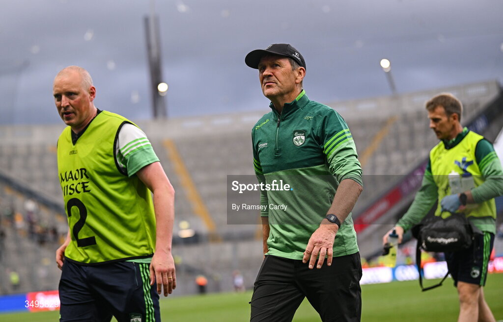 27 June 2026; Kerry manager Jack O'Connor, right, and coach Kieran Donaghy after the GAA Football All-Ireland Senior Championship quarter-final match between Kerry and Tyrone at Croke Park in Dublin. Photo by Ramsey Cardy/Sportsfile