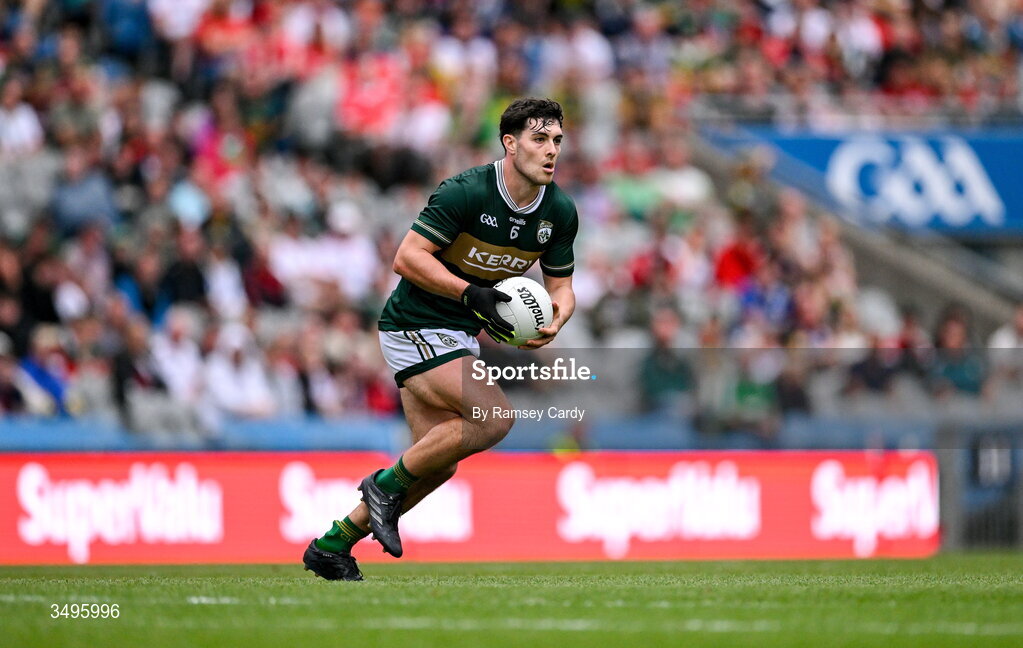 27 June 2026; Mike Breen of Kerry during the GAA Football All-Ireland Senior Championship quarter-final match between Kerry and Tyrone at Croke Park in Dublin. Photo by Ramsey Cardy/Sportsfile