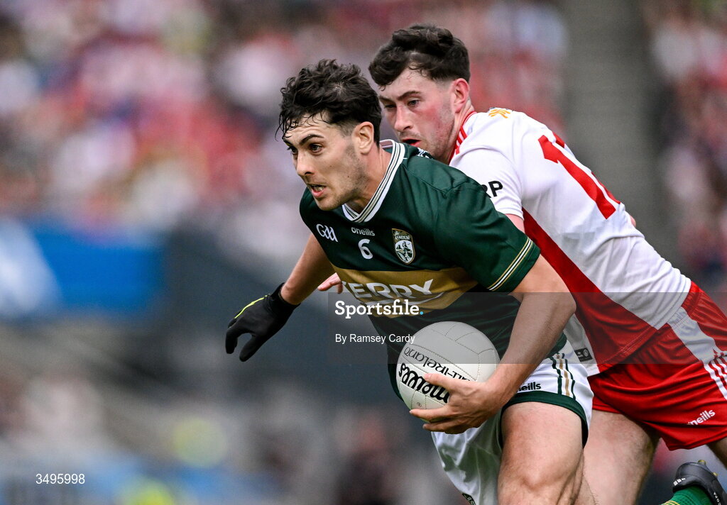 27 June 2026; Mike Breen of Kerry during the GAA Football All-Ireland Senior Championship quarter-final match between Kerry and Tyrone at Croke Park in Dublin. Photo by Ramsey Cardy/Sportsfile