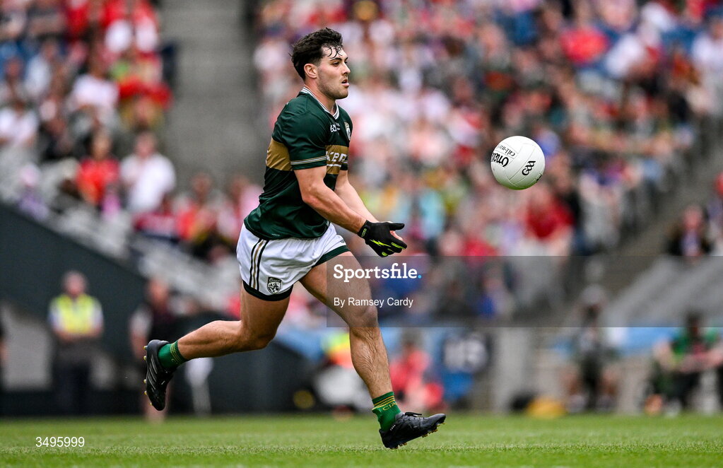 27 June 2026; Mike Breen of Kerry during the GAA Football All-Ireland Senior Championship quarter-final match between Kerry and Tyrone at Croke Park in Dublin. Photo by Ramsey Cardy/Sportsfile