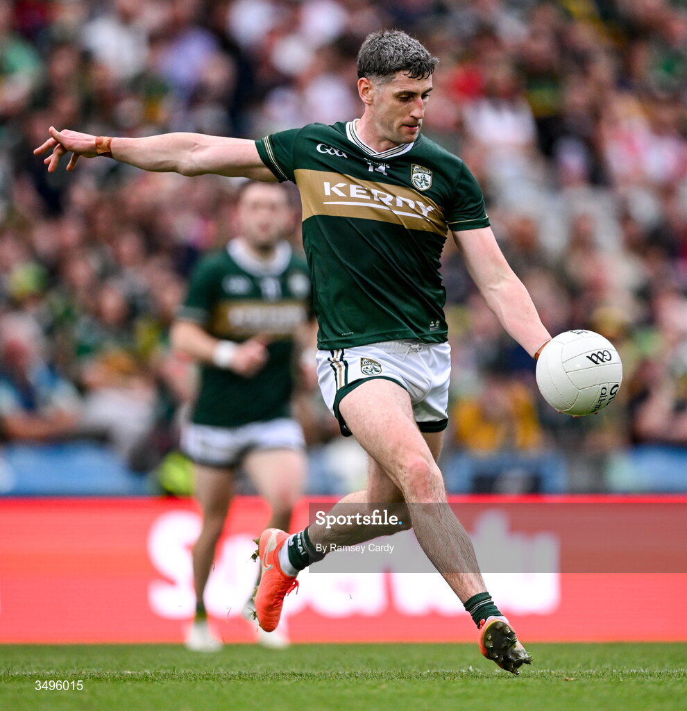 27 June 2026; Paul Geaney of Kerry during the GAA Football All-Ireland Senior Championship quarter-final match between Kerry and Tyrone at Croke Park in Dublin. Photo by Ramsey Cardy/Sportsfile