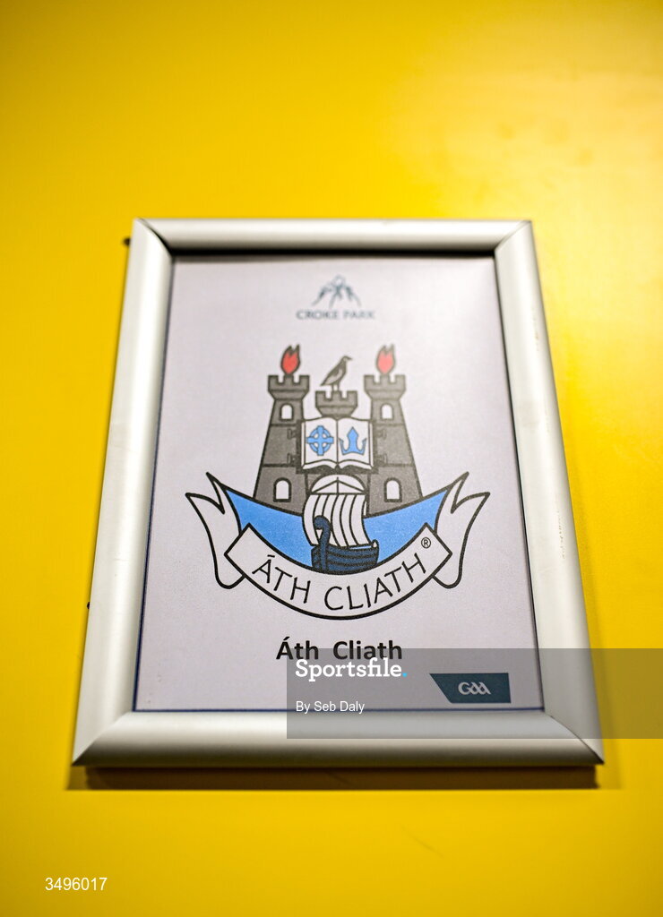 28 June 2026; A view of the Dublin dressing room before the GAA Football All-Ireland Senior Championship quarter-final match between Dublin and Galway at Croke Park in Dublin. Photo by Seb Daly/Sportsfile