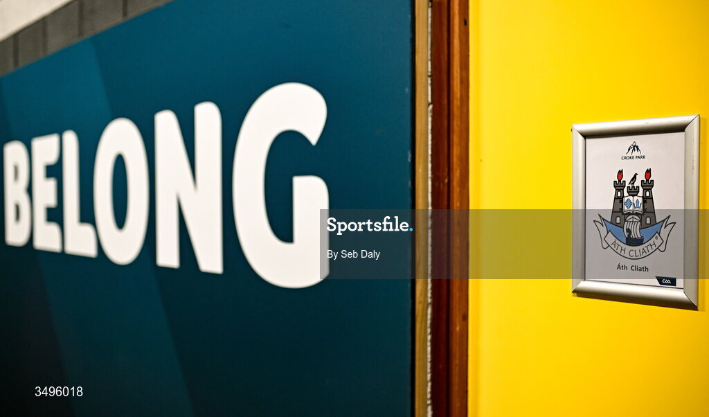 28 June 2026; A view of the Dublin dressing room before the GAA Football All-Ireland Senior Championship quarter-final match between Dublin and Galway at Croke Park in Dublin. Photo by Seb Daly/Sportsfile