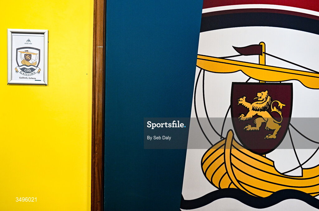 28 June 2026; A view of the Galway dressing room before the GAA Football All-Ireland Senior Championship quarter-final match between Dublin and Galway at Croke Park in Dublin. Photo by Seb Daly/Sportsfile