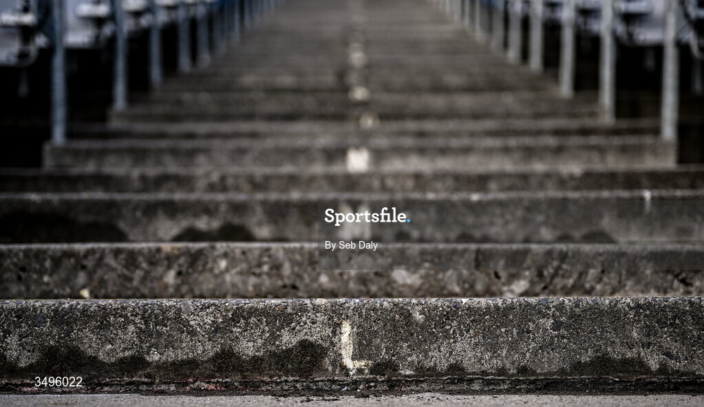 28 June 2026; A view of steps in the Cusack stand before the GAA Football All-Ireland Senior Championship quarter-final match between Louth and Monaghan at Croke Park in Dublin. Photo by Seb Daly/Sportsfile