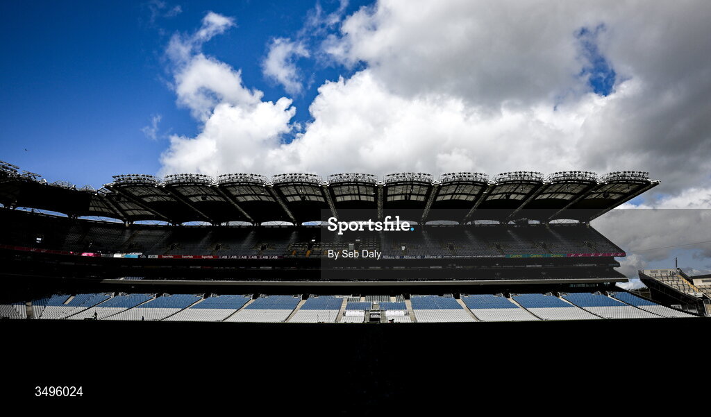 28 June 2026; A general view inside the stadium before the GAA Football All-Ireland Senior Championship quarter-final match between Dublin and Galway at Croke Park in Dublin. Photo by Seb Daly/Sportsfile