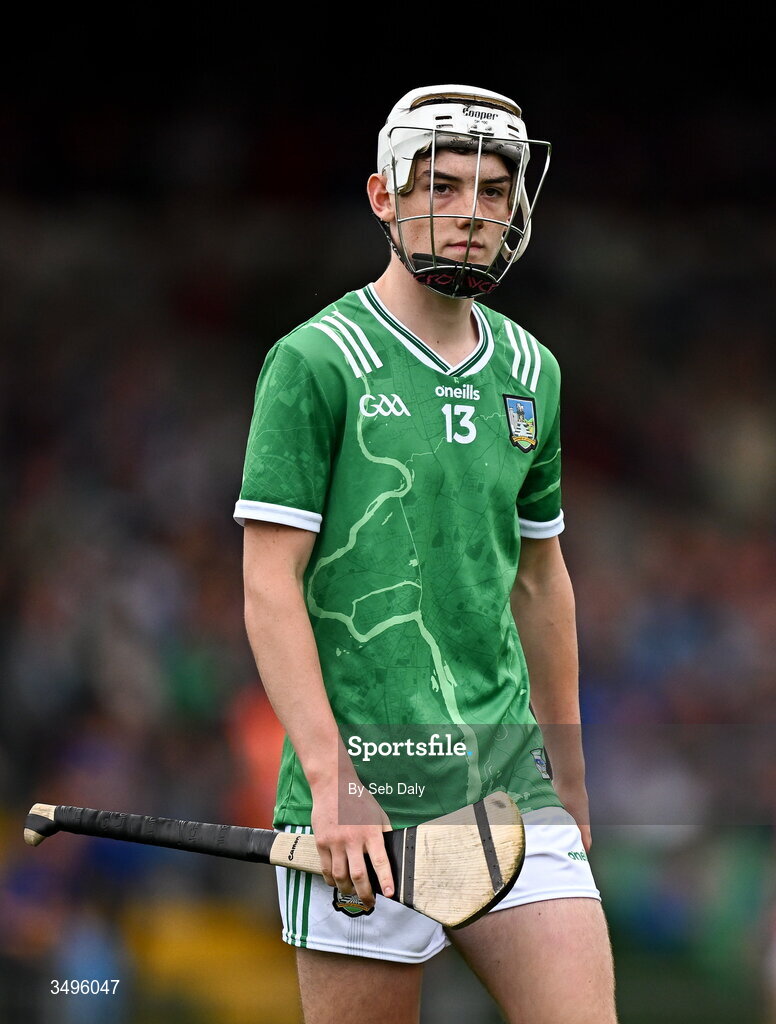 27 June 2026; Eamon O'Sullivan of Limerick during the Electric Ireland All-Ireland Minor Hurling Championship final match between Limerick and Tipperary at TUS Gaelic Grounds in Limerick. Photo by Seb Daly/Sportsfile