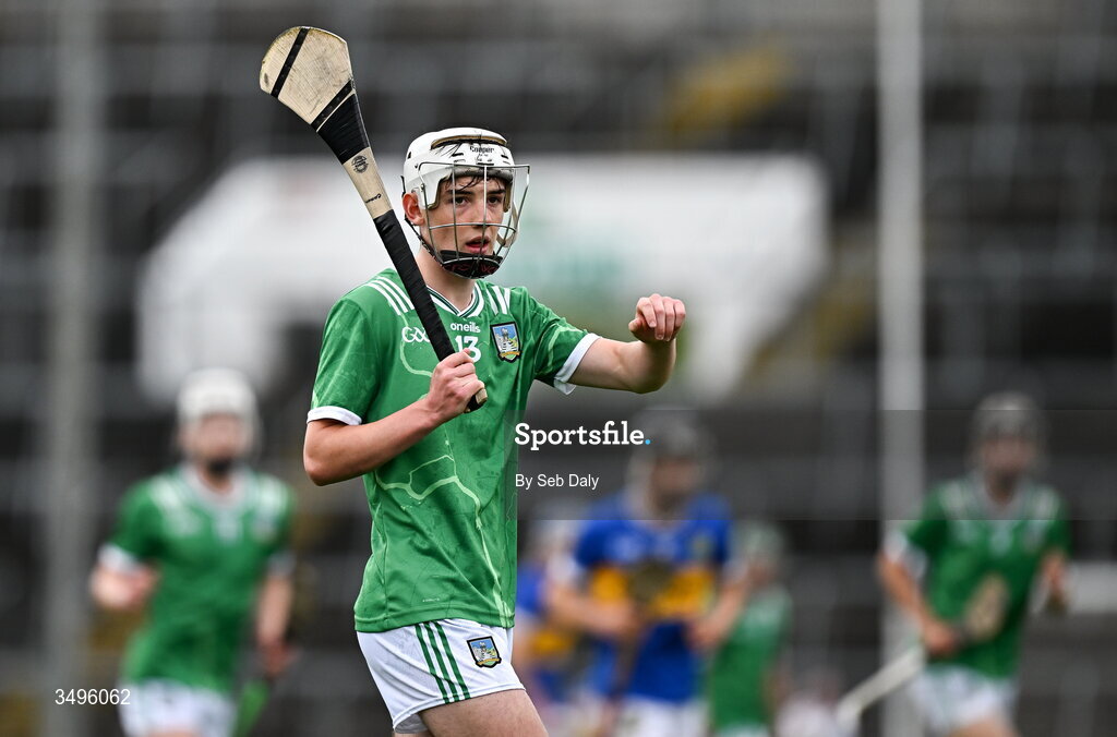 27 June 2026; Eamon O'Sullivan of Limerick during the Electric Ireland All-Ireland Minor Hurling Championship final match between Limerick and Tipperary at TUS Gaelic Grounds in Limerick. Photo by Seb Daly/Sportsfile