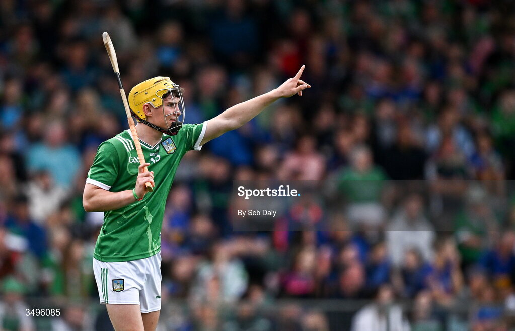 27 June 2026; Rian Horgan of Limerick during the Electric Ireland All-Ireland Minor Hurling Championship final match between Limerick and Tipperary at TUS Gaelic Grounds in Limerick. Photo by Seb Daly/Sportsfile
