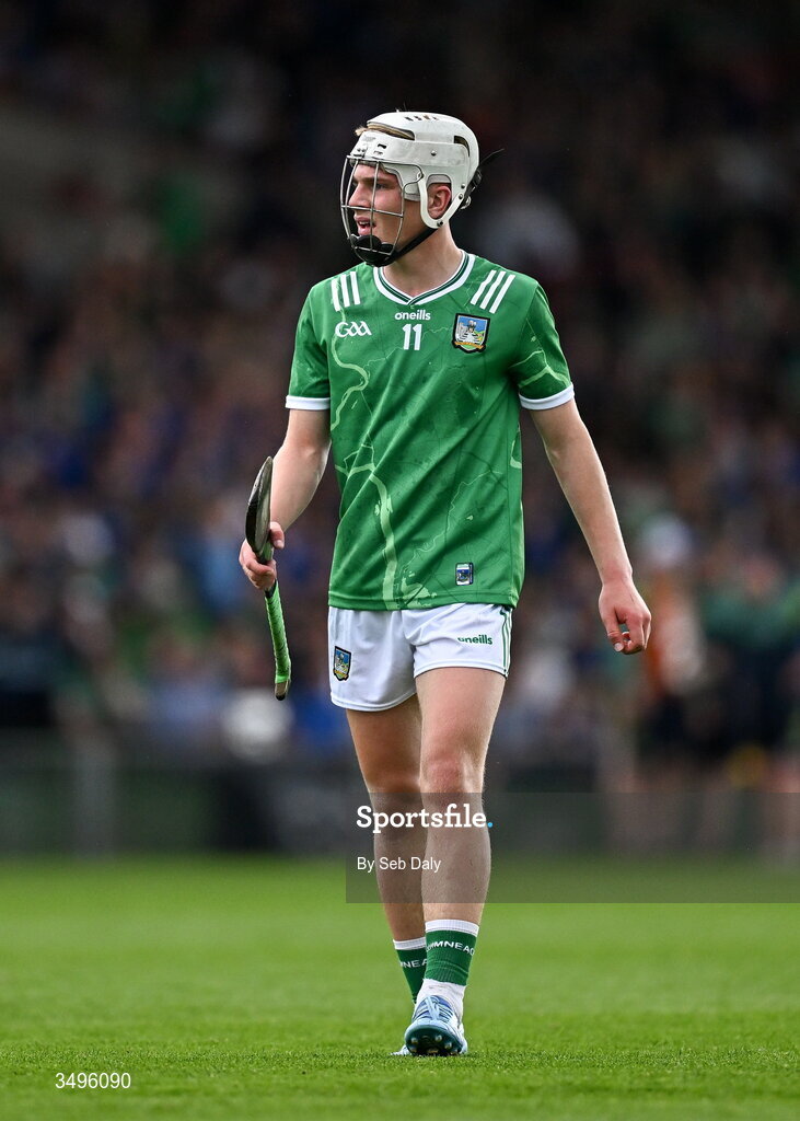 27 June 2026; Ryan Foley of Limerick during the Electric Ireland All-Ireland Minor Hurling Championship final match between Limerick and Tipperary at TUS Gaelic Grounds in Limerick. Photo by Seb Daly/Sportsfile