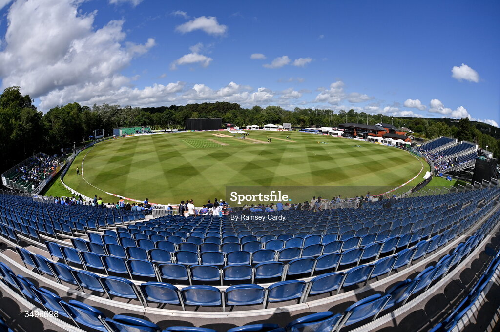 28 June 2026; A general view before match two of the Spinny Cup Men's T20 International series between Ireland and India at Stormont in Belfast.  Photo by Ramsey Cardy/Sportsfile