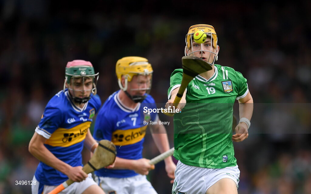 27 June 2026; John Ross O'Reilly of Limerick during the Electric Ireland All-Ireland Minor Hurling Championship final match between Limerick and Tipperary at TUS Gaelic Grounds in Limerick. Photo by Tom Beary/Sportsfile