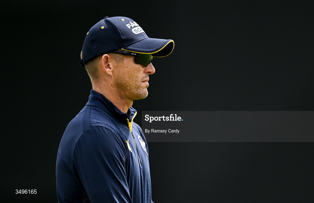 28 June 2026; Ireland head coach Heinrich Malan before match two of the Spinny Cup Men's T20 International series between Ireland and India at Stormont in Belfast.  Photo by Ramsey Cardy/Sportsfile
