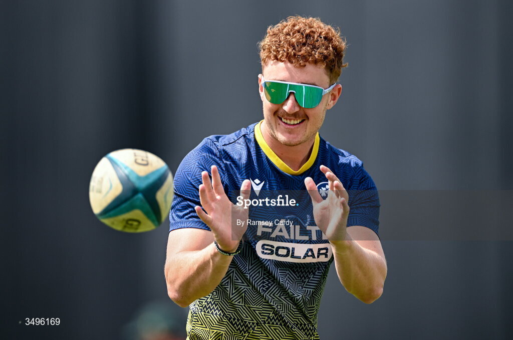 28 June 2026; Ben Calitz of Ireland before match two of the Spinny Cup Men's T20 International series between Ireland and India at Stormont in Belfast.  Photo by Ramsey Cardy/Sportsfile