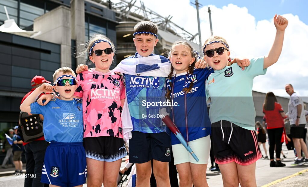 28 June 2026; Monaghan supporters before the GAA Football All-Ireland Senior Championship quarter-final match between Louth and Monaghan at Croke Park in Dublin. Photo by Seb Daly/Sportsfile