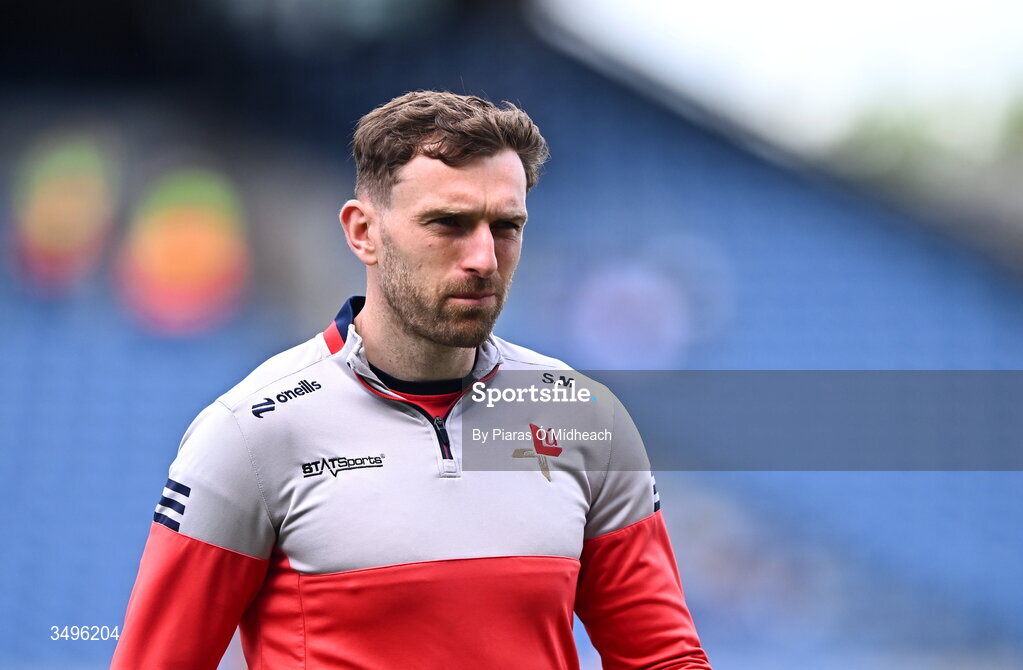 28 June 2026; Sam Mulroy of Louth walks the pitch before during the GAA Football All-Ireland Senior Championship quarter-final match between Louth and Monaghan at Croke Park in Dublin. Photo by Piaras Ó Mídheach/Sportsfile