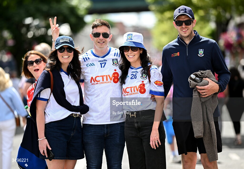 28 June 2026; Monaghan supporters before the GAA Football All-Ireland Senior Championship quarter-final match between Louth and Monaghan at Croke Park in Dublin. Photo by Seb Daly/Sportsfile