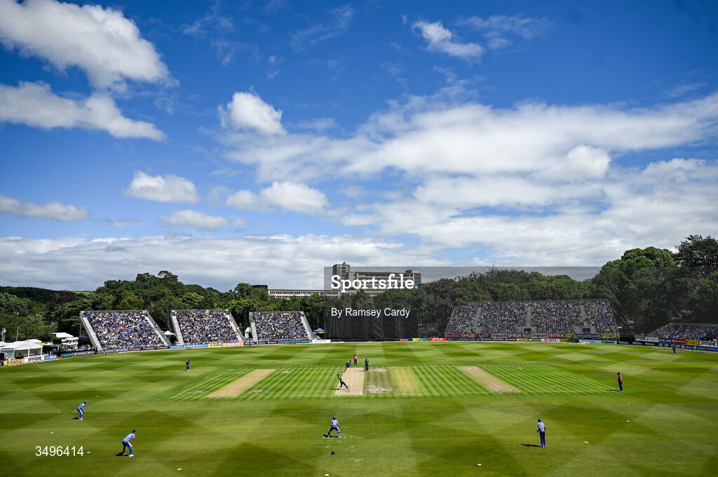 28 June 2026; A general view during match two of the Spinny Cup Men's T20 International series between Ireland and India at Stormont in Belfast.  Photo by Ramsey Cardy/Sportsfile