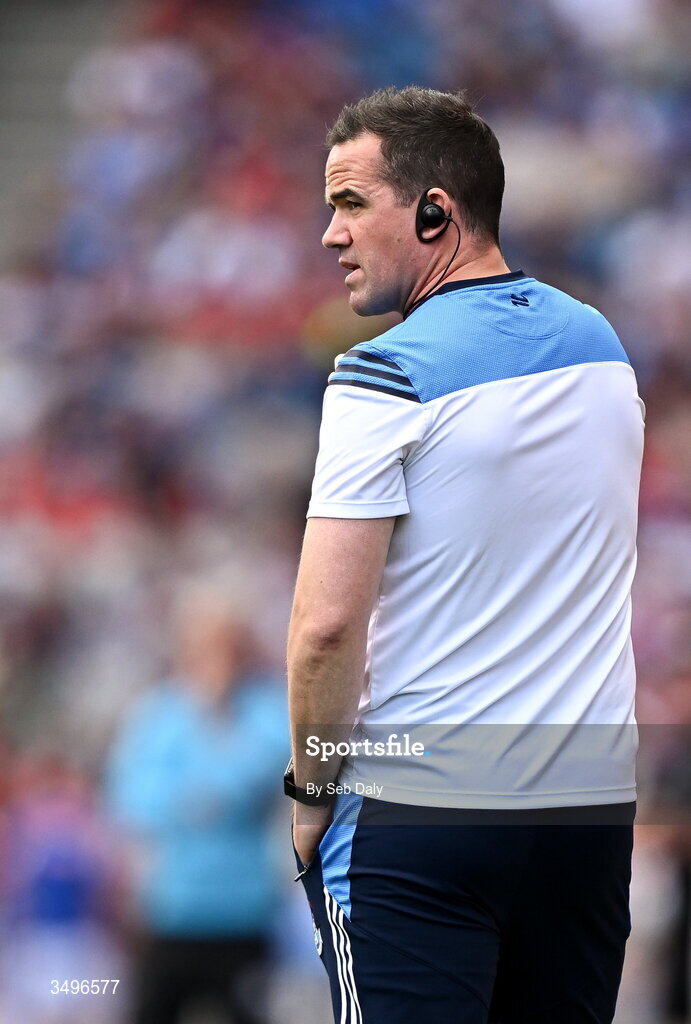 28 June 2026; Dublin manager Ger Brennan during the GAA Football All-Ireland Senior Championship quarter-final match between Dublin and Galway at Croke Park in Dublin. Photo by Seb Daly/Sportsfile