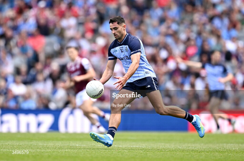 28 June 2026; Niall Scully of Dublin during the GAA Football All-Ireland Senior Championship quarter-final match between Dublin and Galway at Croke Park in Dublin. Photo by Seb Daly/Sportsfile