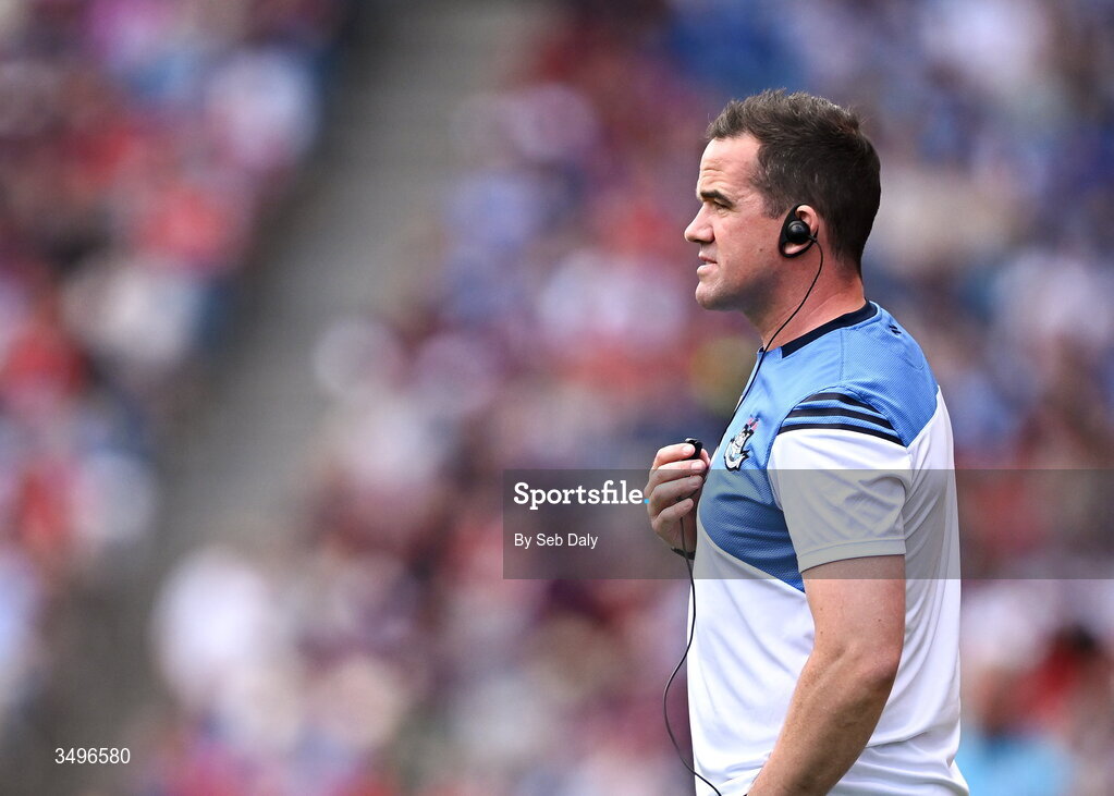 28 June 2026; Dublin manager Ger Brennan during the GAA Football All-Ireland Senior Championship quarter-final match between Dublin and Galway at Croke Park in Dublin. Photo by Seb Daly/Sportsfile