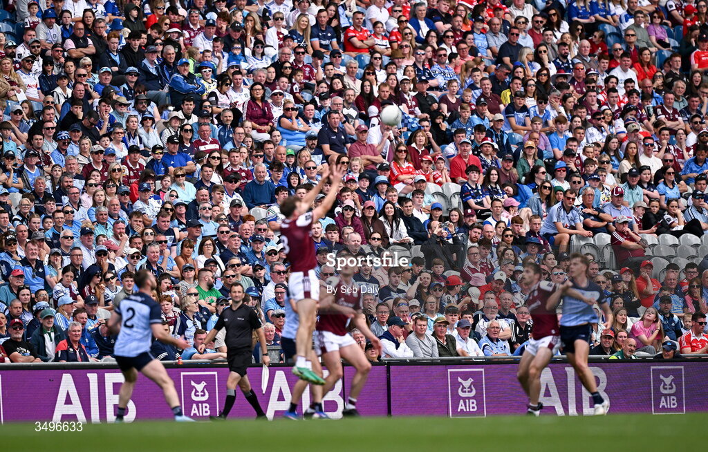 28 June 2026; Spectators during the GAA Football All-Ireland Senior Championship quarter-final match between Dublin and Galway at Croke Park in Dublin. Photo by Seb Daly/Sportsfile