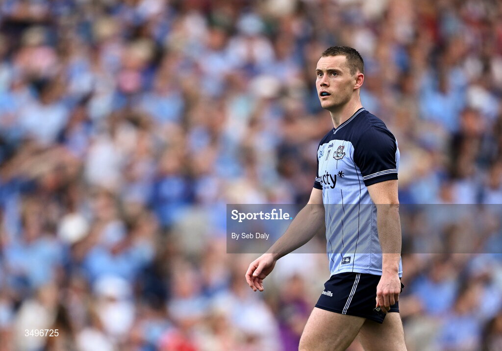 28 June 2026; Con O'Callaghan of Dublin during the GAA Football All-Ireland Senior Championship quarter-final match between Dublin and Galway at Croke Park in Dublin. Photo by Seb Daly/Sportsfile