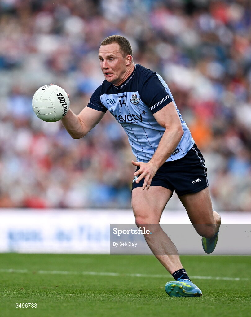 28 June 2026; Ciaran Kilkenny of Dublin during the GAA Football All-Ireland Senior Championship quarter-final match between Dublin and Galway at Croke Park in Dublin. Photo by Seb Daly/Sportsfile