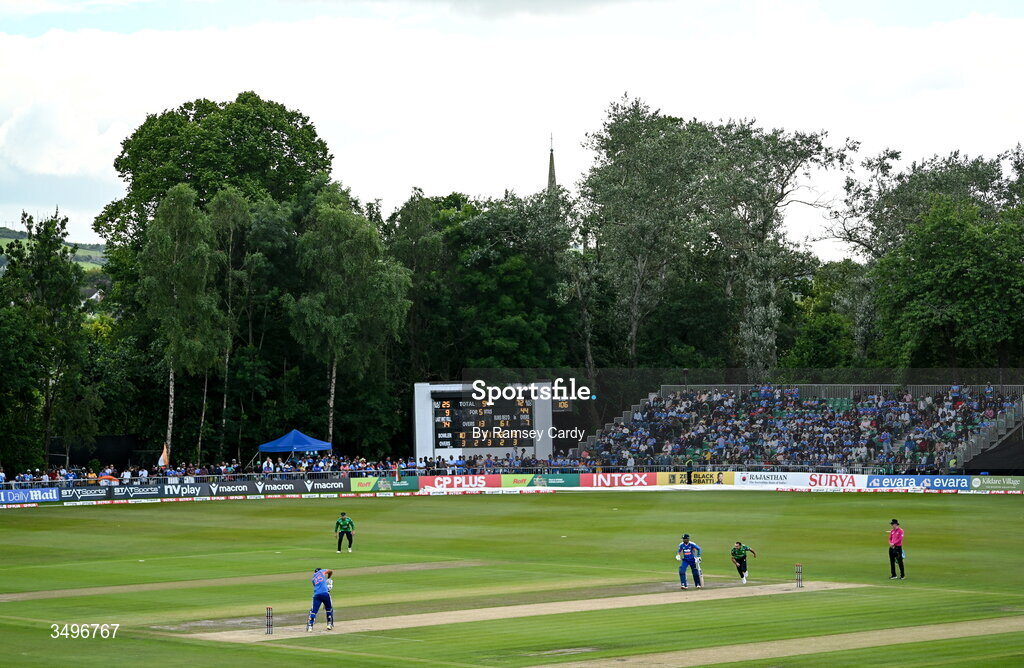 28 June 2026; A general view during match two of the Spinny Cup Men's T20 International series between Ireland and India at Stormont in Belfast.  Photo by Ramsey Cardy/Sportsfile