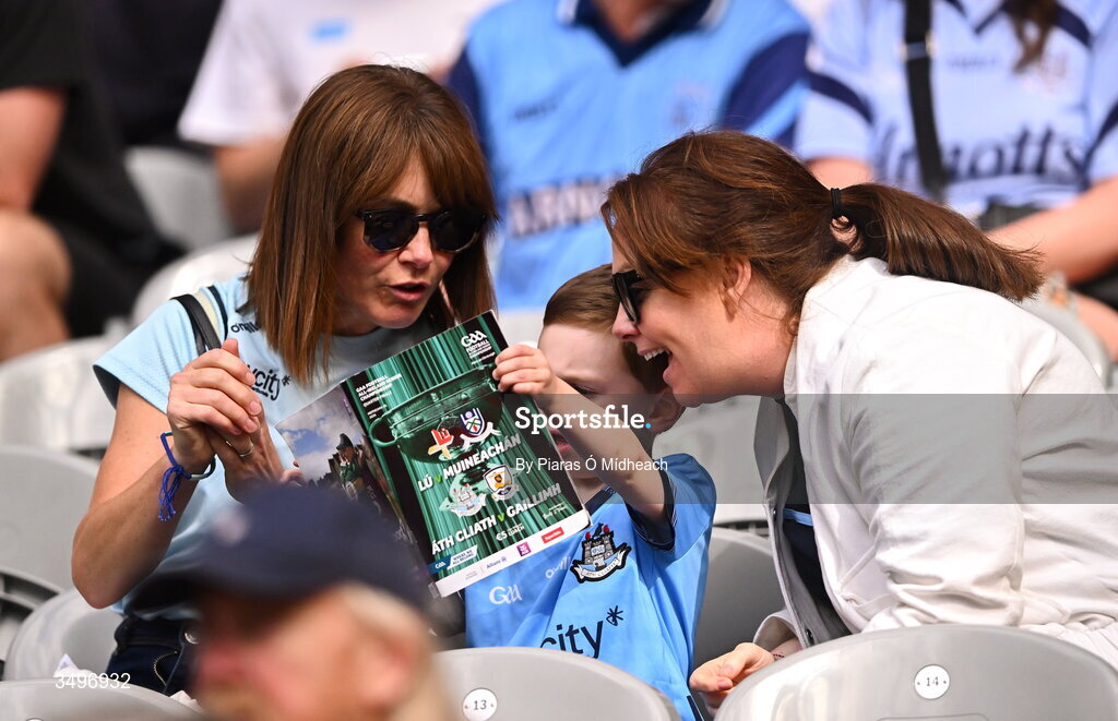 28 June 2026; Dublin supporters during the GAA Football All-Ireland Senior Championship quarter-final match between Dublin and Galway at Croke Park in Dublin. Photo by Piaras Ó Mídheach/Sportsfile