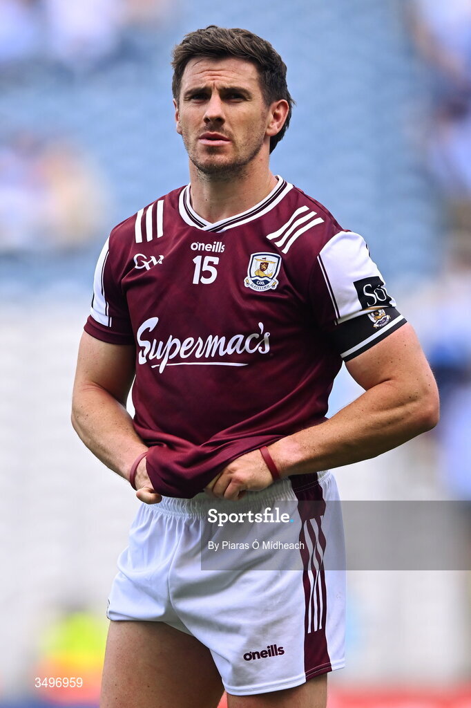 28 June 2026; Shane Walsh of Galway after his side's defeat in the GAA Football All-Ireland Senior Championship quarter-final match between Dublin and Galway at Croke Park in Dublin. Photo by Piaras Ó Mídheach/Sportsfile