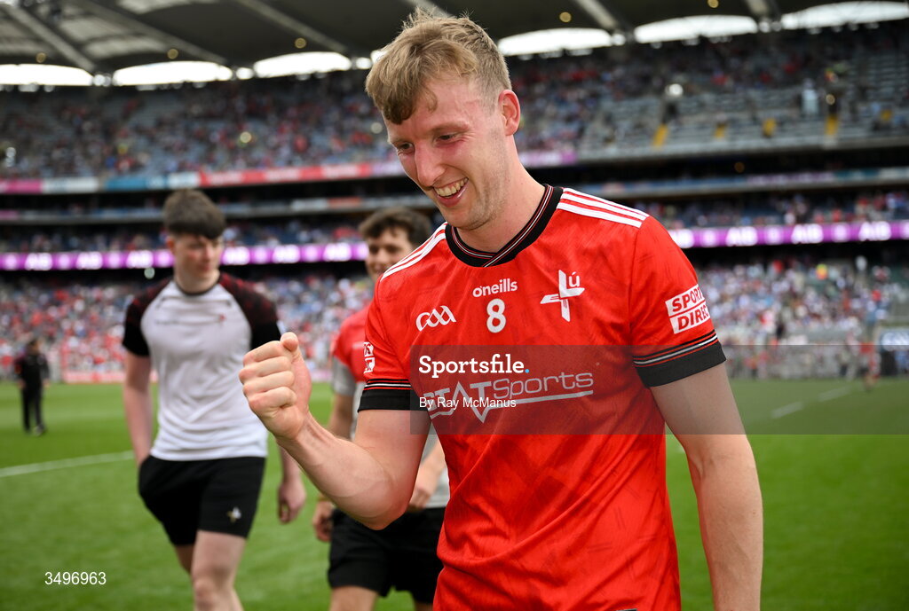 28 June 2026; Paul Matthews of Louth after the GAA Football All-Ireland Senior Championship quarter-final match between Louth and Monaghan at Croke Park in Dublin. Photo by Ray McManus/Sportsfile