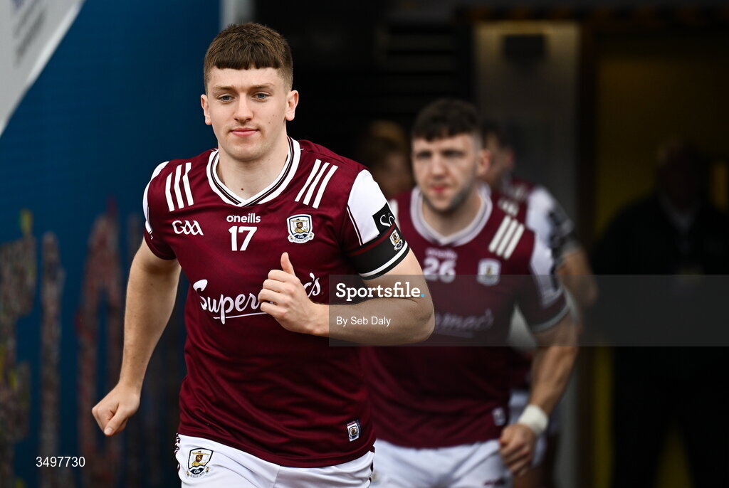 28 June 2026; Brian Cogger of Galway before the GAA Football All-Ireland Senior Championship quarter-final match between Dublin and Galway at Croke Park in Dublin. Photo by Seb Daly/Sportsfile