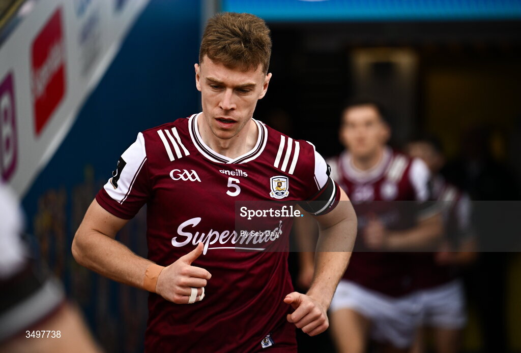 28 June 2026; Dylan McHugh of Galway before the GAA Football All-Ireland Senior Championship quarter-final match between Dublin and Galway at Croke Park in Dublin. Photo by Seb Daly/Sportsfile