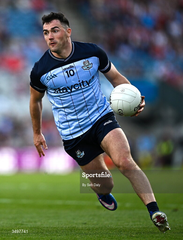 28 June 2026; Colm Basquel of Dublin during the GAA Football All-Ireland Senior Championship quarter-final match between Dublin and Galway at Croke Park in Dublin. Photo by Seb Daly/Sportsfile