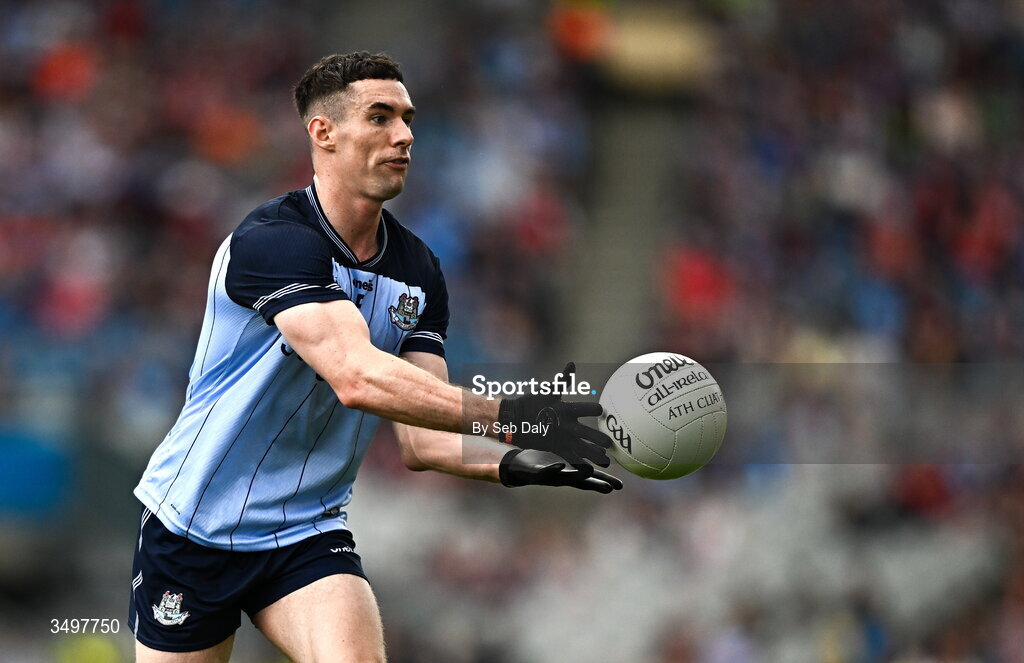 28 June 2026; Lee Gannon of Dublin during the GAA Football All-Ireland Senior Championship quarter-final match between Dublin and Galway at Croke Park in Dublin. Photo by Seb Daly/Sportsfile