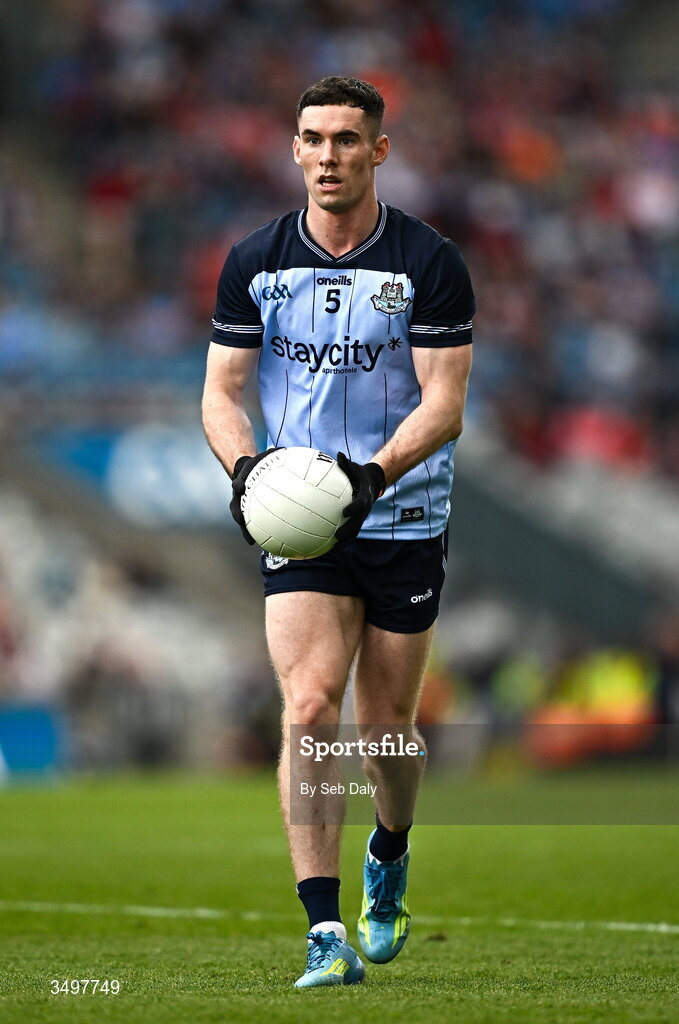28 June 2026; Lee Gannon of Dublin during the GAA Football All-Ireland Senior Championship quarter-final match between Dublin and Galway at Croke Park in Dublin. Photo by Seb Daly/Sportsfile