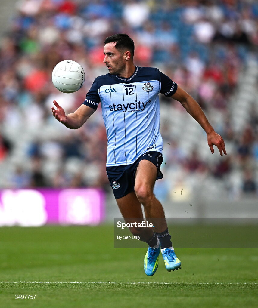 28 June 2026; Niall Scully of Dublin during the GAA Football All-Ireland Senior Championship quarter-final match between Dublin and Galway at Croke Park in Dublin. Photo by Seb Daly/Sportsfile