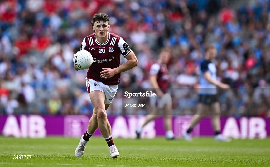 28 June 2026; Kieran Molloy of Galway during the GAA Football All-Ireland Senior Championship quarter-final match between Dublin and Galway at Croke Park in Dublin. Photo by Seb Daly/Sportsfile