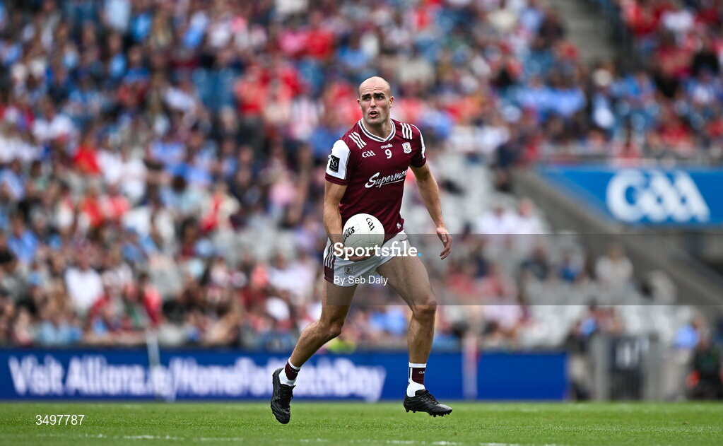 28 June 2026; John Maher of Galway during the GAA Football All-Ireland Senior Championship quarter-final match between Dublin and Galway at Croke Park in Dublin. Photo by Seb Daly/Sportsfile